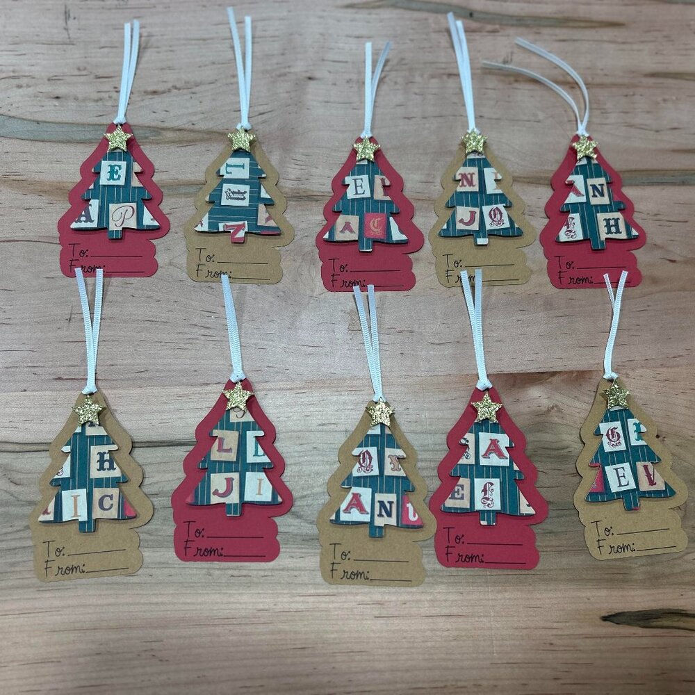 Christmas tree Gift tags, Christmas gift tags, Holiday gift tags, Handmade gift